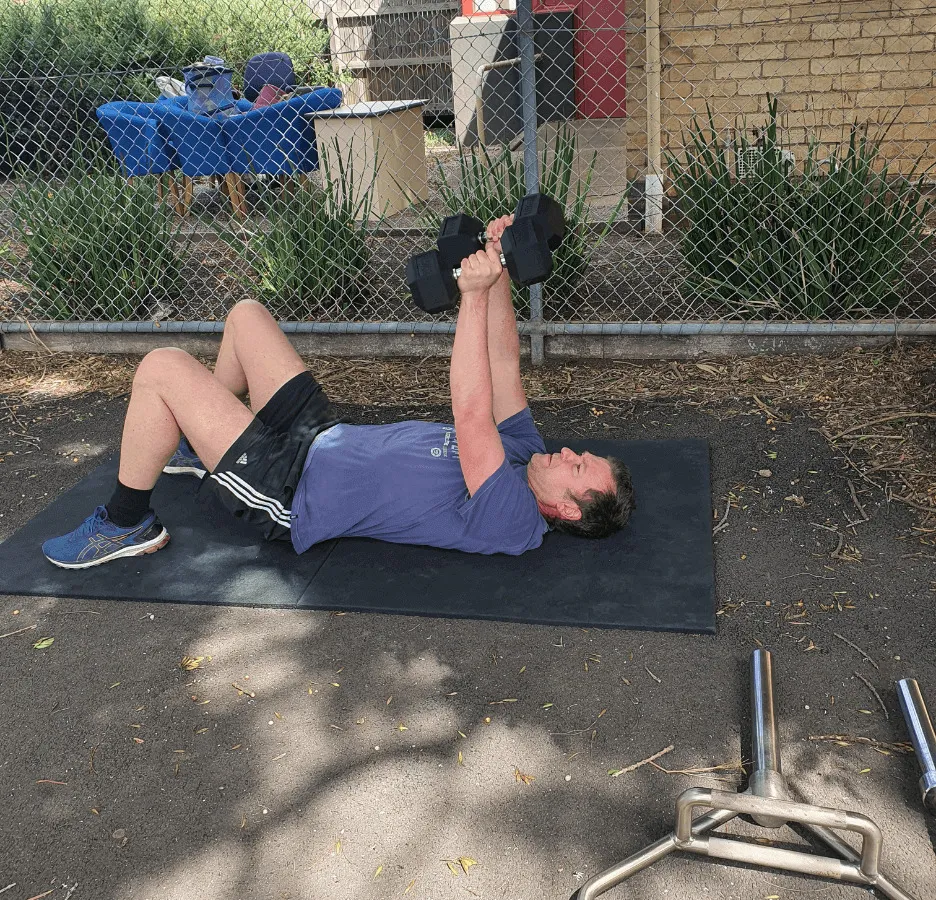 Mobile personal training session and setup
